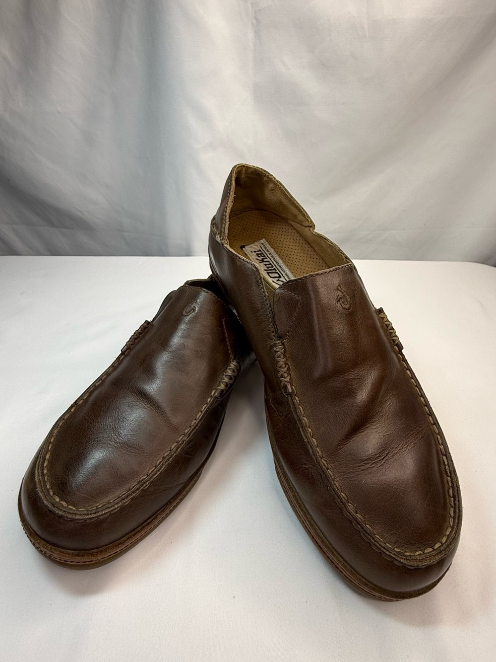 Brown Leather Slip-On Men's Loafers